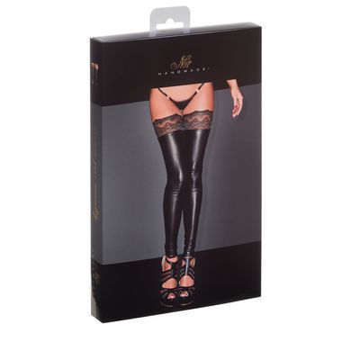 Чулки с мокрым эффектом Noir Handmade F135 Powerwetlook stockings, M, без мысков SX0018 фото