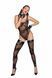 Боди Noir Handmade F242 Tulle body with patterned flock embroidery, XL SX0154 фото 4