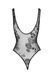 Боди Noir Handmade F242 Tulle body with patterned flock embroidery, XL SX0154 фото 5