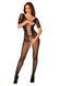 Сетчатый бодистокинг с цветочным рисунком Obsessive Bodystocking F238 S/M/L, black, с доступом, имит SO7692 фото 3
