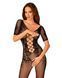 Сетчатый бодистокинг с цветочным рисунком Obsessive Bodystocking F238 S/M/L, black, с доступом, имит SO7692 фото 1