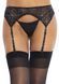 Пояс для панчіх зі стразами Leg Avenue Rhinestone Garterbelt Black One Size SO9141 фото 1