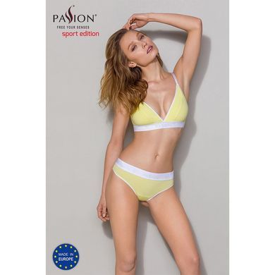 Спортивний топ з подвійними бретелями Passion PS007 TOP S, yellow SO4277 фото