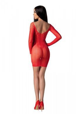 Напівпрозора мінісукня Passion BS101 One Size, red, рукави-мітенки SO8945 фото