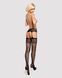 Сітчасті панчохи-стокінги з імітацією гартерів Obsessive Garter stockings S500S/M/L, чорні SO7273 фото 3