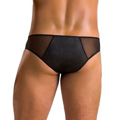 Мужские слипы на молнии Passion 042 SLIP TIMMY XXL/XXXL Black, экокожа, сетка SO7599 фото