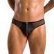 Мужские слипы на молнии Passion 042 SLIP TIMMY XXL/XXXL Black, экокожа, сетка SO7599 фото 1