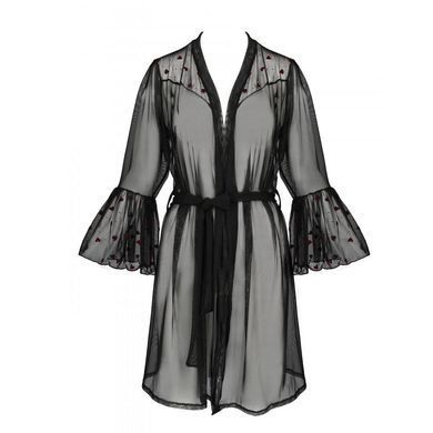 Воздушный пеньюар Passion LOVELIA PEIGNOIR XXL/XXXL, black SO4773 фото