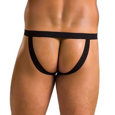 Мужские слипы на шнуровке Passion 044 SLIP BEN L/XL Black, экокожа, люверсы SO7603 фото