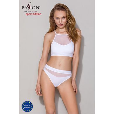 Трусики з прозорою вставкою Passion PS006 PANTIES M, white SO4236 фото