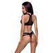 Комплект белья Passion Exclusive ARIN SET S/M, black, сетчатый лиф и стринги PS25402 фото 2
