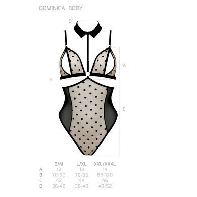 Боди Passion DOMINICA BODY S/M, black SO8428 фото