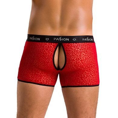 Чоловічі прозорі боксери Passion 046 SHORT PARKER S/M Red, сітка, під леопард SO7610 фото