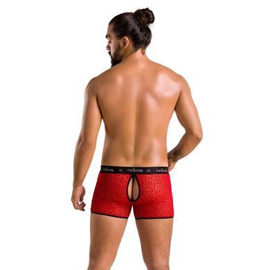 Чоловічі прозорі боксери Passion 046 SHORT PARKER S/M Red, сітка, під леопард SO7610 фото
