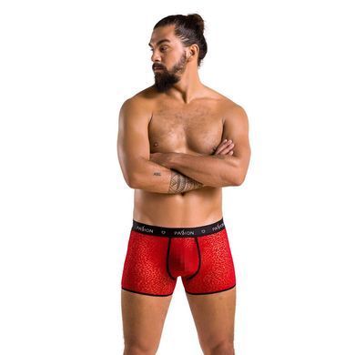 Мужские прозрачные боксеры Passion 046 SHORT PARKER XXL/XXXL Red, сетка, под леопард SO7611 фото