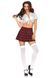 Еротичний костюм школярки Leg Avenue Classic School Girl S/M, спідниця + кроп-топ на зав&rsquo;язках SO7996 фото 2