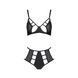 Комплект білизни Passion TASMINA SET XXL/XXXL black, ліф, високі трусики з корсетом ззаду SO8492 фото 3