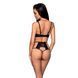Комплект білизни Passion TASMINA SET XXL/XXXL black, ліф, високі трусики з корсетом ззаду SO8492 фото 2