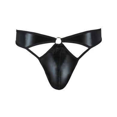 Чоловічі стринги Passion 033 THONG PAUL L/XL Black, під латекс SO7570 фото