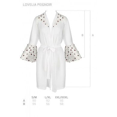 Повітряний пеньюар Passion LOVELIA PEIGNOIR XXL/XXXL, white SO4776 фото