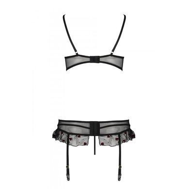 Сексуальный комплект с поясом для чулок Passion LOVELIA SET L/XL, black SO4777 фото