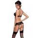 Сексуальный комплект с поясом для чулок Passion LOVELIA SET L/XL, black SO4777 фото 2